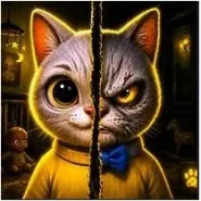 The cat in yellow